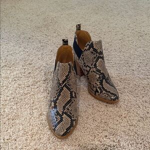 DV by Dolce Vita Snakeskin Pattern Ankle Boots